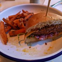 Burger slice from the buffet at Mat Fra Hagen - Thomas Angells Gate in Trondheim