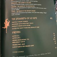 Menu Page Two (English)  at Le Fate in Florence