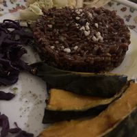 Riso rosso con crudités di verza, cavolo nero e zucca super castagnosa  at Le Fate in Florence