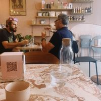 Sorry, no food photos. It was so tasty, and I devoured it. But here is a pic of the interior and their shop.   at Nowhere in Milan