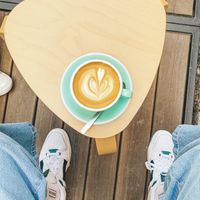 cappuccino with oat milk- no extra charge for oat!   at Nowhere in Milan