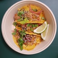 Tacos with tempeh at Palem Café in La Rochelle