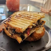 Spicy mushroom grilled cheese - yum! at Kappra Cafe in Bangkok