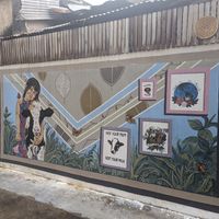 Mural at Kappra Cafe in Bangkok