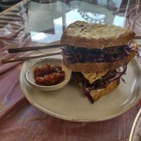 Eggplant sandwich 👍🏽 at Kappra Cafe in Bangkok