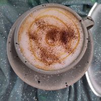 Caramel cappuccino at Kappra Cafe in Bangkok