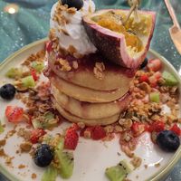 Super fluffy pancakes 😋 at Kappra Cafe in Bangkok