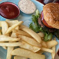 Burger  at Hummus 90 in Ashdot Yaakov