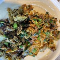 Hummus 90 - with shawarmaa  at Hummus 90 in Ashdot Yaakov