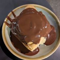 Chocolate cinnamon roll at Chimneys Friedrichshain in Berlin