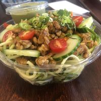 Zoodle Pasa Salad was YUMMY!  at Cacao Tree Cafe in Royal Oak