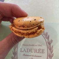Vegan passion fruit macaron  at Ladurée in Paris