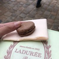 hazelnut macaron   at Ladurée in Paris