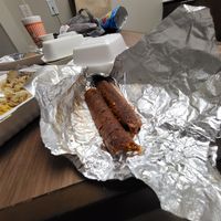 Vegan spicy sausage  at Seven Mile Cafe in Lewisville