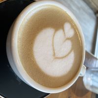 Lavender oat milk latte   at Seven Mile Cafe in Lewisville