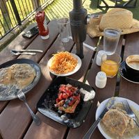 All Vegan!! Biscuits and Gray, French Toast   at Seven Mile Cafe in Lewisville