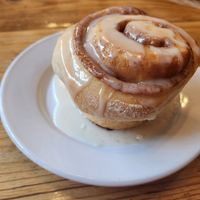 Cinnamon roll at Seven Mile Cafe in Lewisville