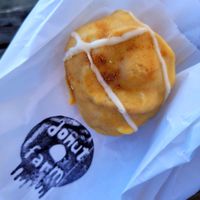 Pumpkin donut at Pepples Donut Farm in Berkeley