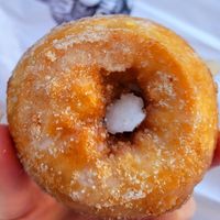 Cinnamon sugar donut at Pepples Donut Farm in Berkeley