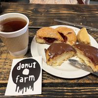 Filled donuts! Free stickers!   at Pepples Donut Farm in Berkeley