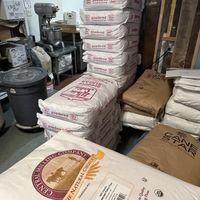 They go through a lot of powdered sugar!   at Pepples Donut Farm in Berkeley