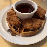 Chicken and waffles   at Pepples Donut Farm in Berkeley