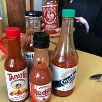 hot sauce variety  at Pepples Donut Farm in Berkeley