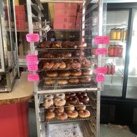 Freshly Made - Super Recommend the Boston Cream🫶🏽 #Veganuary at Pepples Donut Farm in Berkeley