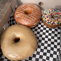 Salted caramel, glaze, and sprinkle  at Donut Bar - W. A St in San Diego