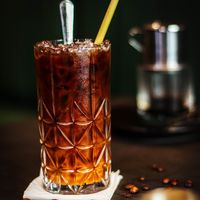 Vietnamese Ice Coffee with homemade vegan condensed milk at Vegang in Berlin