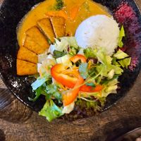 Luc Troi ("chicken" in peanut sause) at Vegang in Berlin