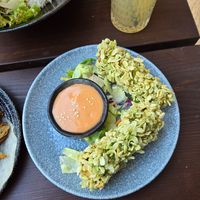 Tofu with crispy rice at Vegang in Berlin