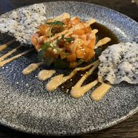 salmon sashimi tartar  at Vegang in Berlin