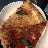 Cheesey(vegan ofc!) pizza and marinara   at Zazzy's Pizza - Upper East Side in New York City