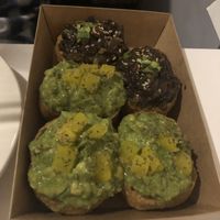 Avocado mushroom vegan sushi   at YUBU in New York City