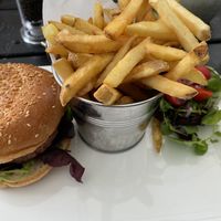 Vegan burger at Roots Café & Bistro in Galway