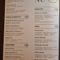 Menu at La Vita E Bella in Midlaren