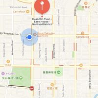 Blue dot marks actual location not red pin!!! at Kuan Xin Yuan - Easy House - Nantun District in Taichung