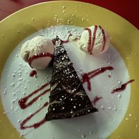 Vegan tort and vegan ice cream  at The Blue Zone in Dingle