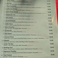 Menu 2 at The Blue Zone in Dingle