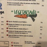 Menu at Bonito Lounge in Menorca
