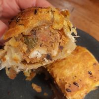Vegan sausage roll at The Stowaway Coffee Co in Tenby