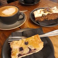 Blueberry slice at The Stowaway Coffee Co in Tenby