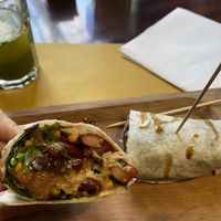 Vegan burrito at Fisheye in Rome