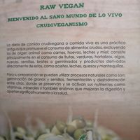 Raw vegan menu at Saludpan in Medellin