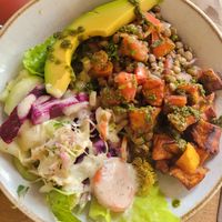 healthy bowl at Saludpan in Medellin