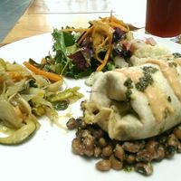 Menú vegetariano del día at Saludpan in Medellin