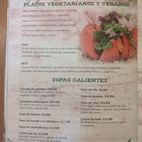 Menu - Platos at Saludpan in Medellin