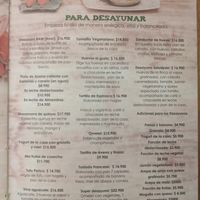 Menu - Para Desayunar at Saludpan in Medellin