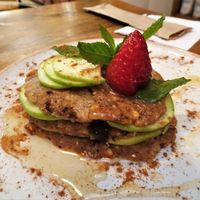 raw apple strudel  at Saludpan in Medellin